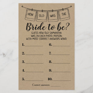 How old was She rustic shower bilingual game