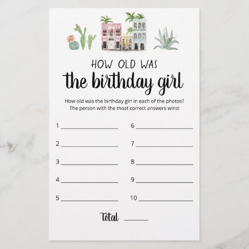 How Old Was The Birthday Girl game