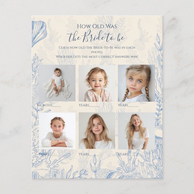 How Old Was The Bride Bridal Shower (Front)