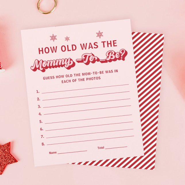 How old was the mom Christmas Baby Shower Game (Creator Uploaded)