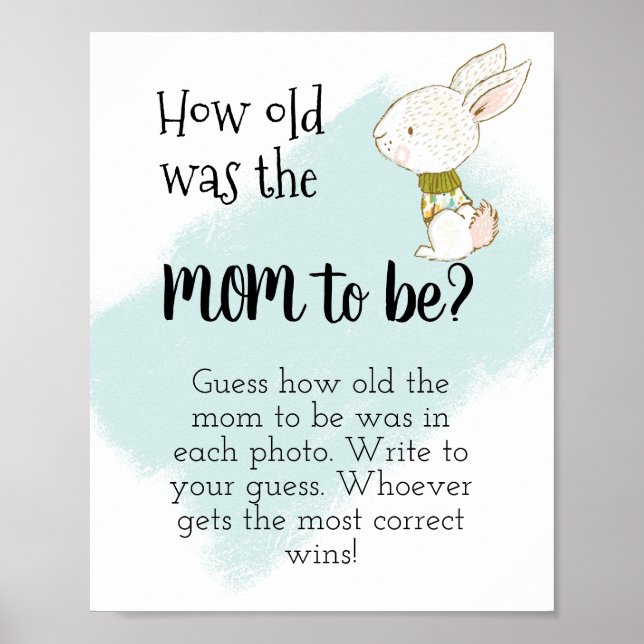 How old was the Mom to be? Bunny Poster (Front)
