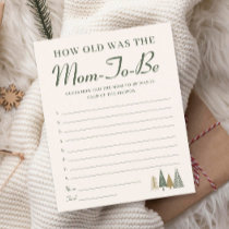 How old was the mom Winter Baby Shower Game