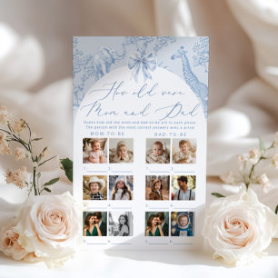 How old were mom and dad Toile Baby shower game