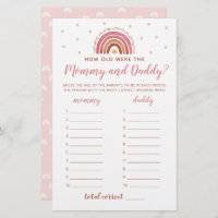 How Old Were the Mommy & Daddy Game Boho Rainbow