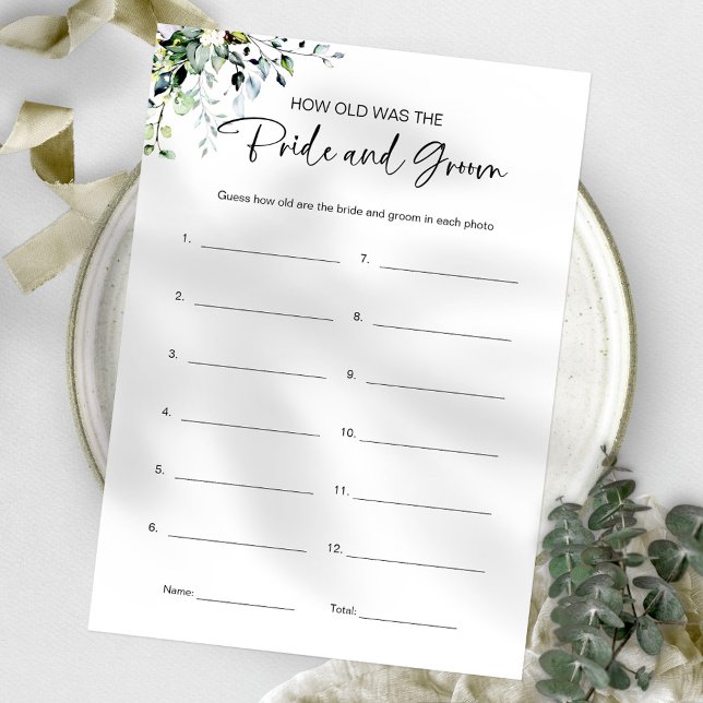 How Old Were They Bride And Groom Bridal Shower Invitation (Creator Uploaded)