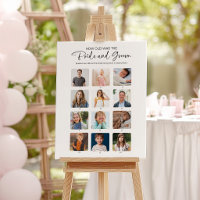 How Old Were They Bride & Groom Bridal Shower Sign