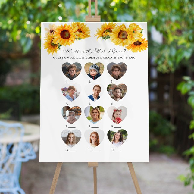 How Old Were They Bride & Groom Bridal Shower Sign (Creator Uploaded)