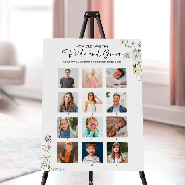 How Old Were They Bride & Groom Bridal Shower Sign (Creator Uploaded)