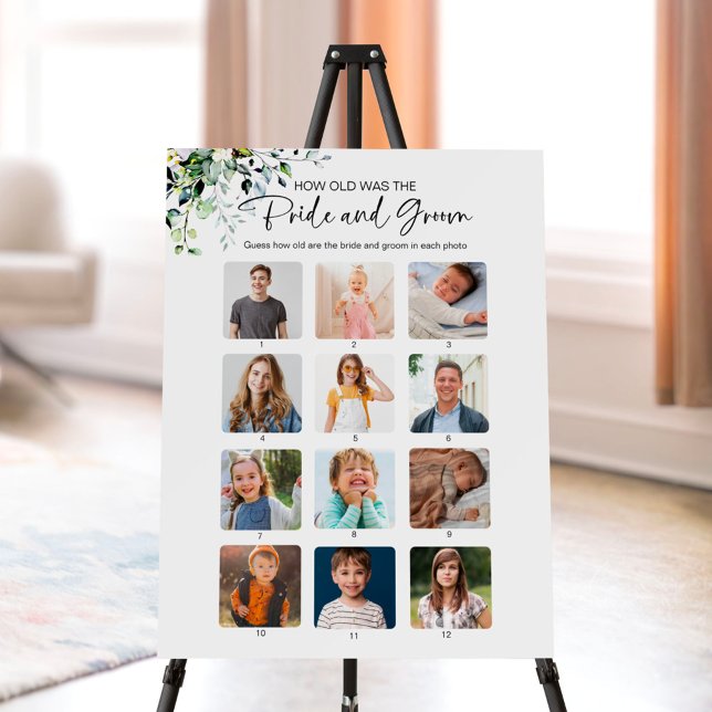How Old Were They Bride & Groom Bridal Shower Sign (Creator Uploaded)