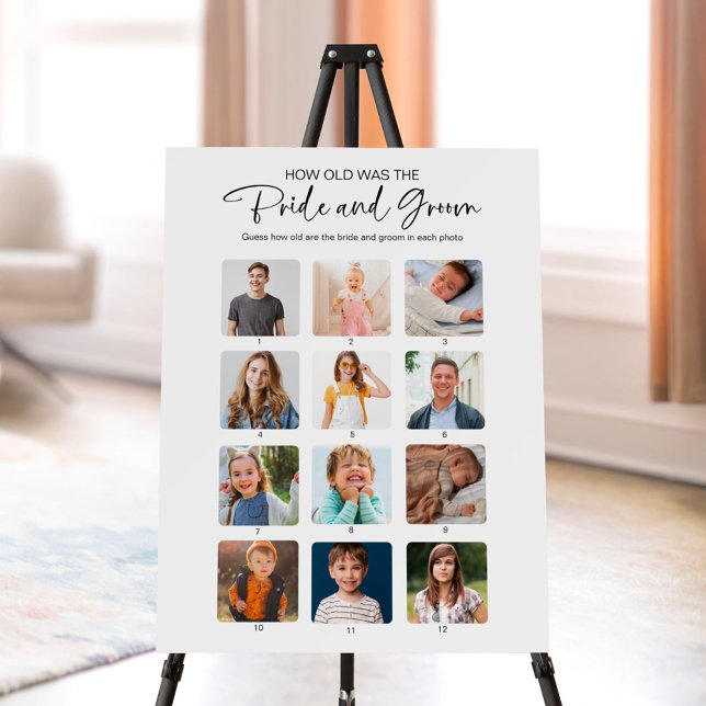 How Old Were They Bride & Groom Bridal Shower Sign (Creator Uploaded)
