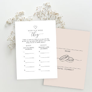 How Old Were They Printable Game Card