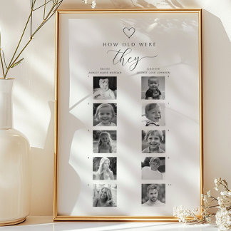 How Old Were They Shower Photo Guessing Game Poster