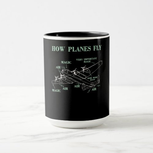 How Planes Fly Funny Aerospace Engineer Pilot Gift Mug