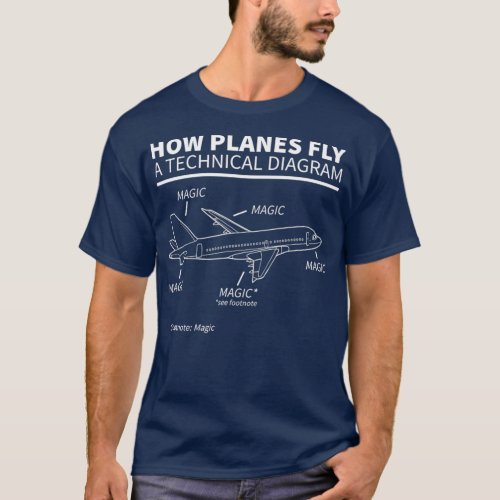 How Planes Fly Magic Funny Pilot T_Shirt