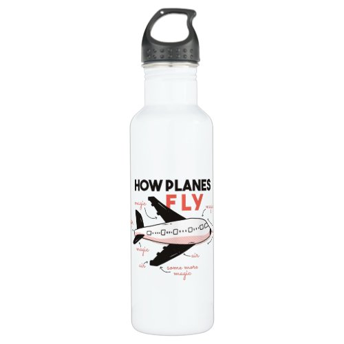 How Planes Fly Stainless Steel Water Bottle