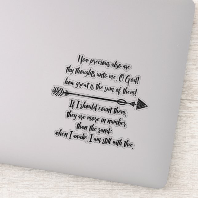 How Precious Bible Verse Sticker (Detail)