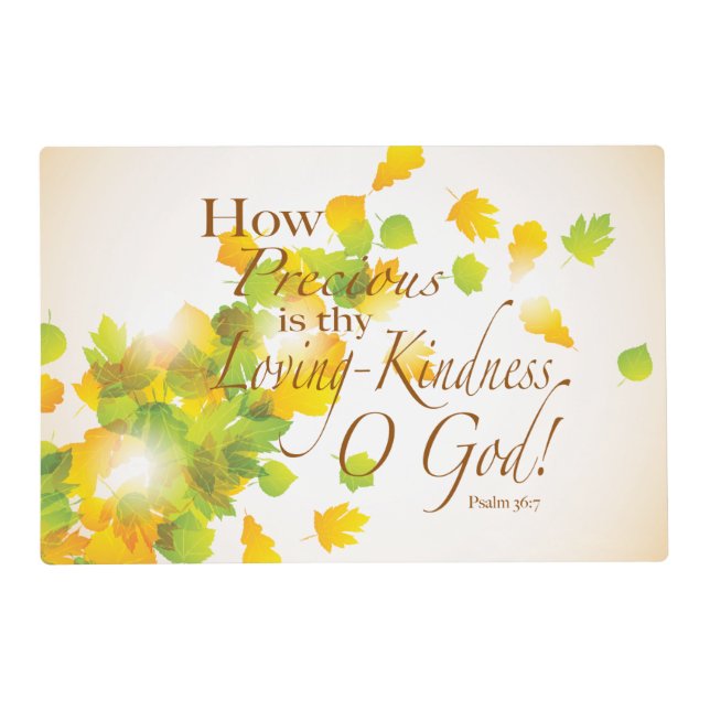 How Precious is Thy Loving Kindness Placemat (Front)
