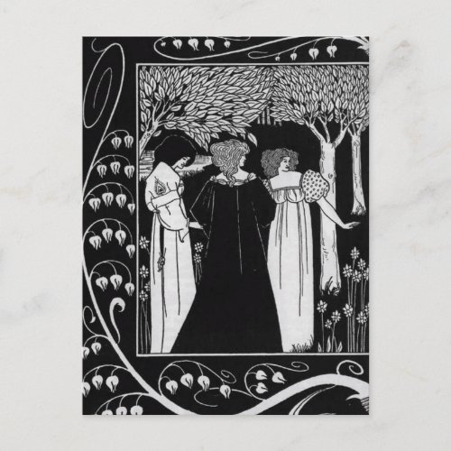 How Sir Launcelot was Known by Beardsley Postcard