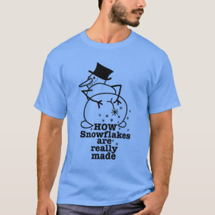 How Snow Flakes Are Really Made Snowman T-Shirt