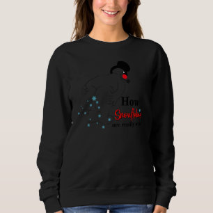 How Snowflakes Are Really Made  Snowman Christmas Sweatshirt
