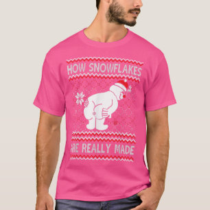 How Snowflakes Are Really Made Snowman Ugly Christ T-Shirt