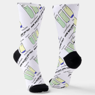 How Solvent Are You? Chemistry Humor Socks