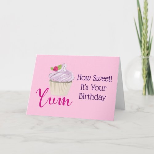 How Sweet Birthday Cupcake Card