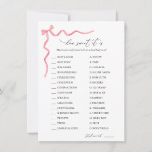 How Sweet It Is Candy Baby Shower Game Invitation