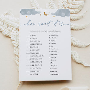 How Sweet It Is Candy Bar Twinkle Star Baby Game Invitation