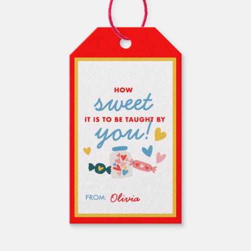 How Sweet It Is Teacher Valentine Gift Tag