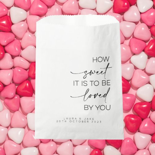 How Sweet It Is To Be Loved By You Favor Bags