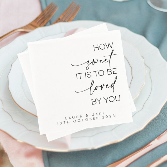 How Sweet It Is To Be Loved By You Favor Bags Napkins (Creator Uploaded)