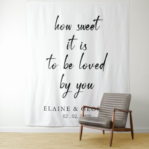 How Sweet it is Wedding Photo Backdrop