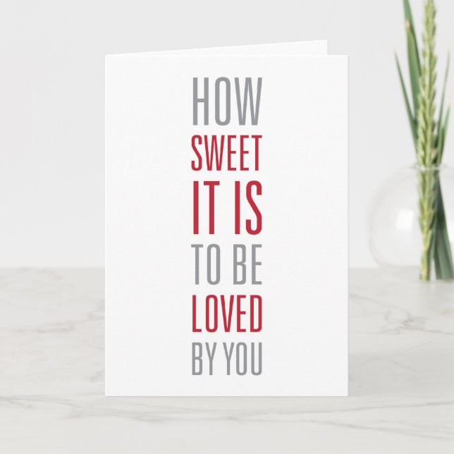 "How Sweet" Love Greetings Card (Front)