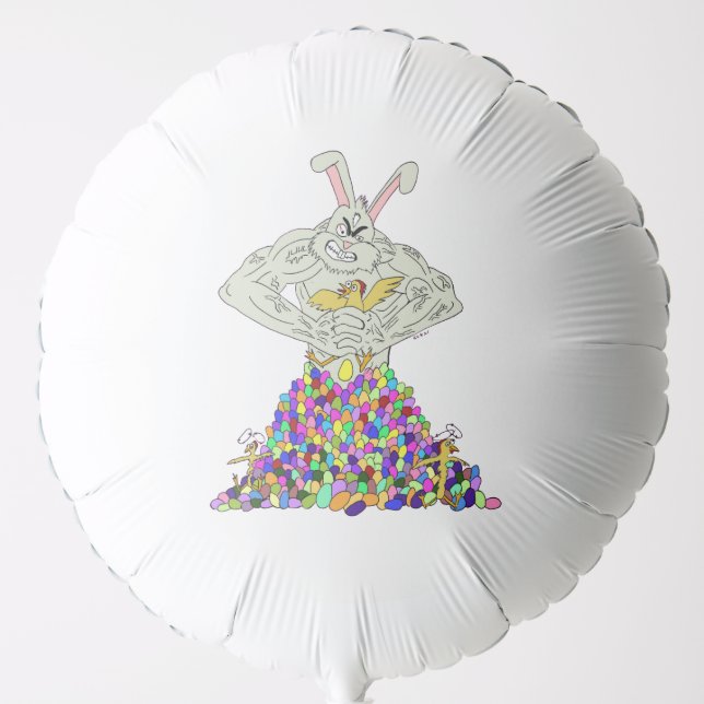 How the Easter Bunny gets his eggs Balloon (Front)