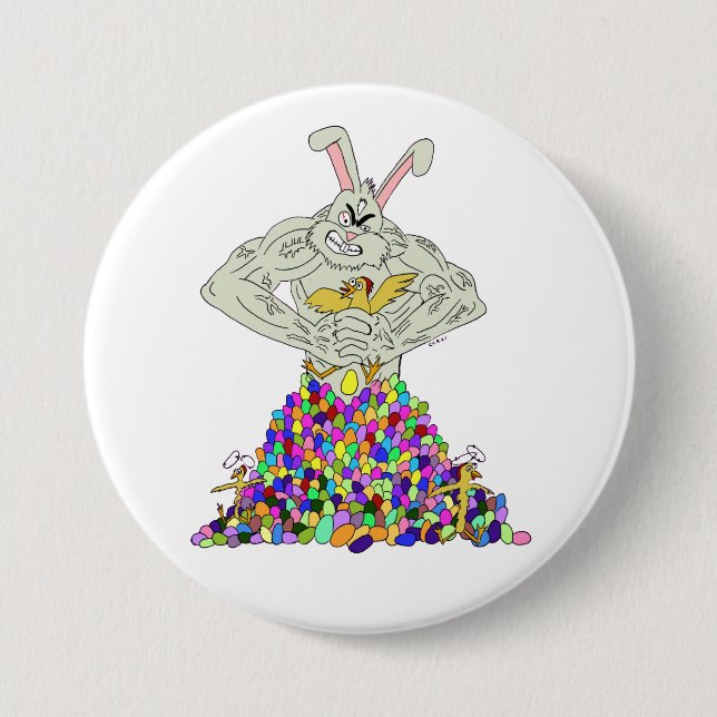 How the Easter Bunny gets his eggs Button (Front)