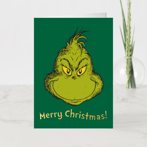 How the Grinch Stole Christmas Classic The Grinch Foil Greeting Card