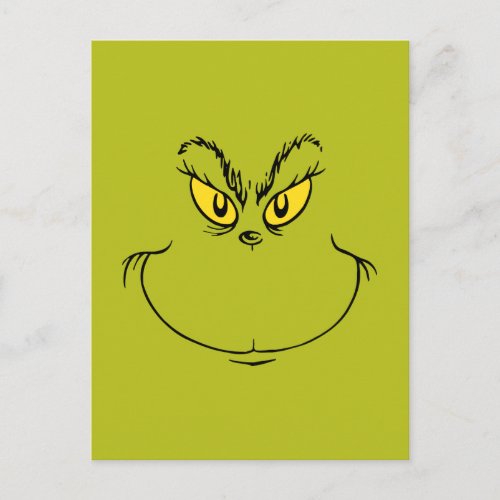How the Grinch Stole Christmas Face Postcard