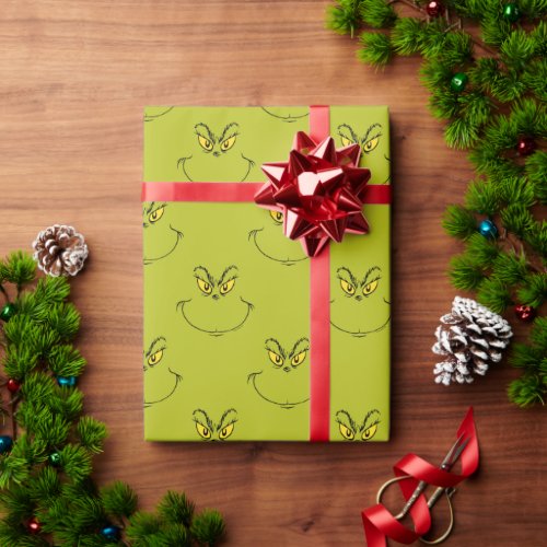 How the Grinch Stole Christmas Face Wrapping Paper