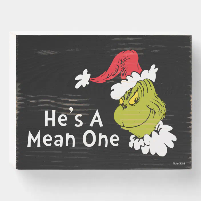 Suess Grinch Reclaimed wood sign Christmas Dr 
