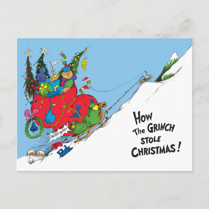 How The Grinch Stole Christmas! Holiday Postcard | Zazzle