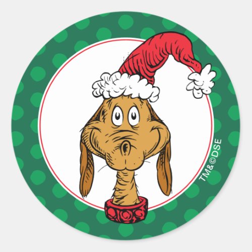 How the Grinch Stole Christmas  Max is Nice Classic Round Sticker