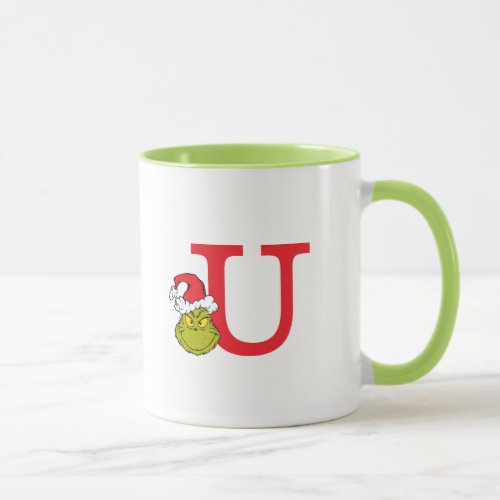 How the Grinch Stole Christmas  Monogram U Mug