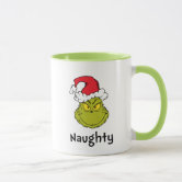 Hot Topic Dr. Seuss How The Grinch Stole Christmas Naughty & Nice Mug