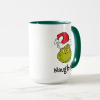 Hot Topic Dr. Seuss How The Grinch Stole Christmas Naughty & Nice Mug