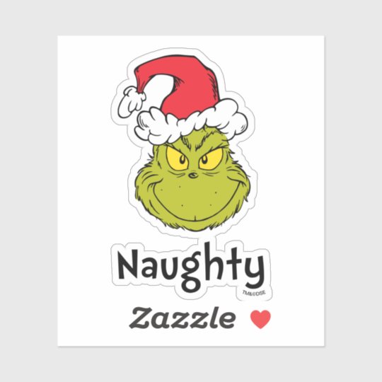 How The Grinch Stole Christmas Naughty Grinch Sticker 6405