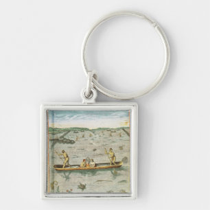 How the Indians Catch their Fish Keychain