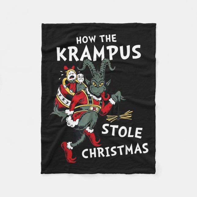 How The Krampus Stole Christmas  Fleece Blanket (Front)