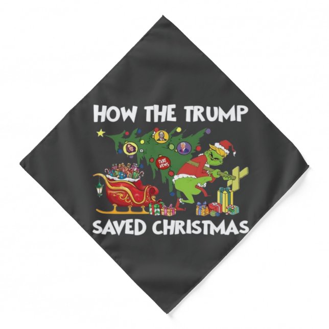 How The Trump Saved Christmas Bandana (Front)