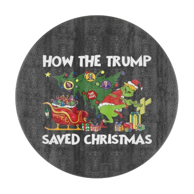 How The Trump Saved Christmas Cutting Board (Front)